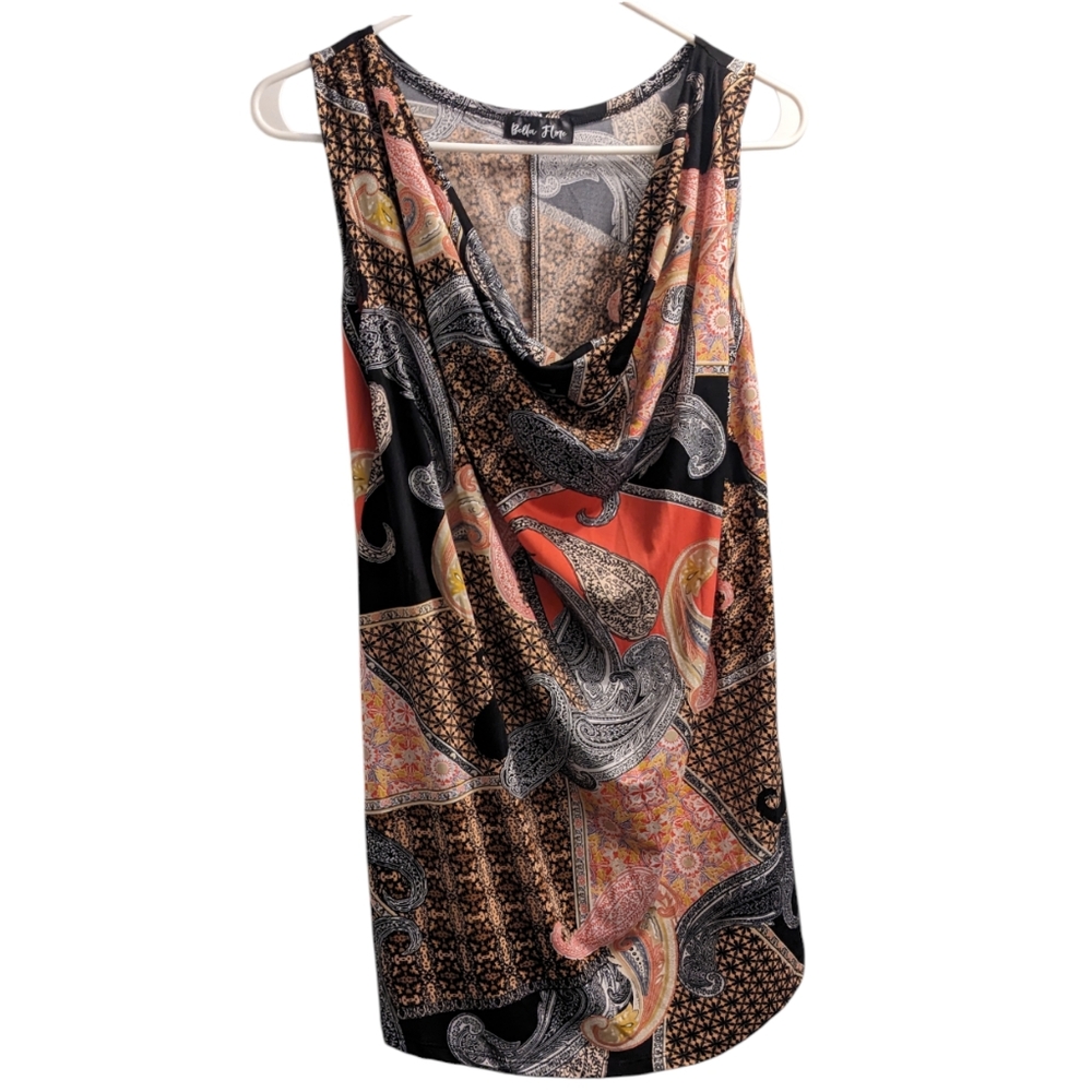 💥 Bella Flore Multicolor Patterned Sleeveless Top XL